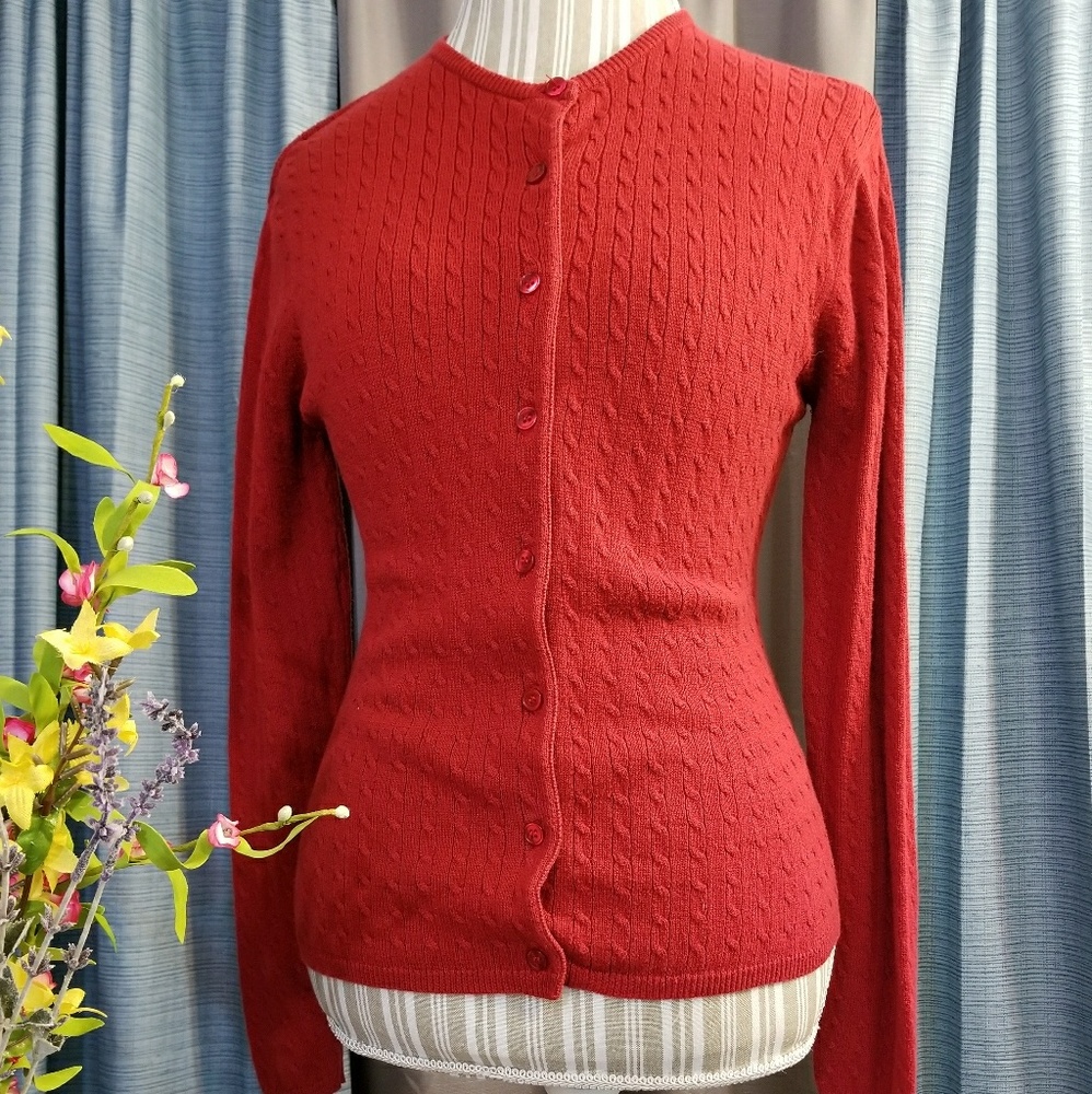 🌻🌺🌻B. MOSS TAILOR CABLE CARDIGAN!! - Picture 3 of 5